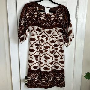 ANTHROPOLOGIE Anna Sui Blowfish Fish Silk Dress